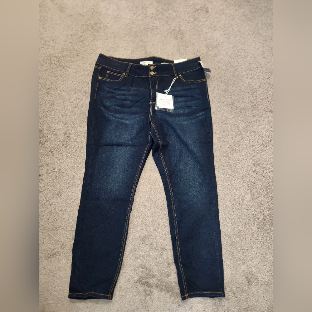 Blue denim jeans